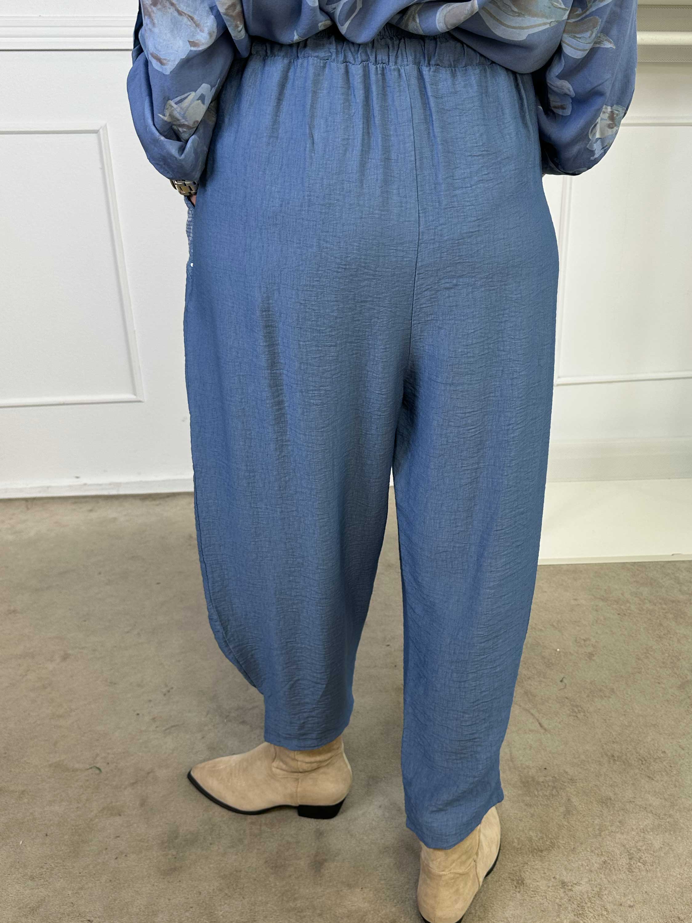 Ines - Løse bukser i viskose med pailletter på lommerne